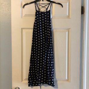 Navy Polka Dot Dress
